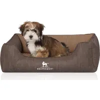 Knuffelwuff Orthopedisch hondenbed Outlander van laser-gewatteerd kunstleer M-L 85 x 63cm