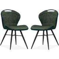 MX Sofa Eetkamerstoel Splash luxor - kleur: Moss (set van 2 stoelen)