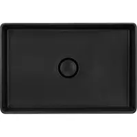 SYSTEMCERAM opzetwastafel LAVARA 60 - NIGRA - met keramische afdekking/wastbak/kom