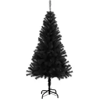 Prolenta Maison Exclusive - Kunstkerstboom met standaard, zwart, 150 cm, PVC