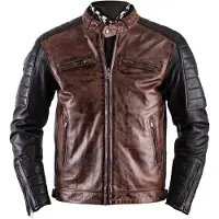 Helstons Cruiser Rag Jas Camel Zwart Maat M