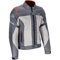 Acerbis On Road Ruby damesmotorfietstextiljas, grijs/rood, maat S
