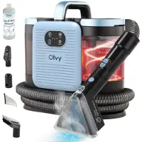 Olvy Tapijtreiniger PRO - Stoomreiniger - Draagbare Vlekkenreiniger - 100° Stoom - Bankreiniger - Incl. Schoonmaakmiddel - Meubelreiniger - 1650W - Zetelreiniger - Matrasreiniger