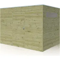 Fjordholz | Tuinhuis QBH2 510x300 + Ext 300 | Hogedruk Geïmpregneerd Groen