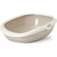 Savic Gizmo Medium Kattenbak met Rand - Kleur: Beige - Afmetingen: 44x35.5x12.5 cm