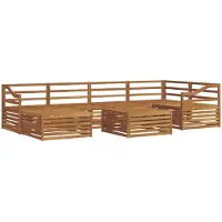 vidaXL Buiten bank set 7 st Naturel Massief Acacia Hout