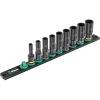 Wera 05005591001 9-delige 9661 B Impaktor Deep Imperial 1 Doppenset Op Magneetstrip - 3/8"