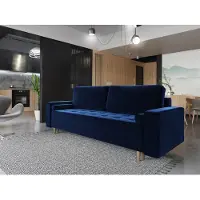 Fun-Möbel Bank BELANO, 3-zits, met slaapfunctie, blauw