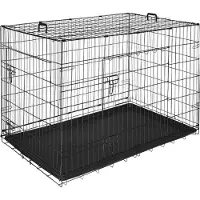 TecTake Hondenkooi - Hondenhekbox - Hondenkennel - Opvouwbare hondenbox - Stabiele transportbox voor honden en puppy’s - Voor kofferbak, auto, camping en thuis - 121,5 x 75,5 x 80,5 cm