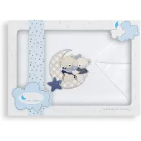Interbaby beddengoedset junior 60 x 120 cm katoen blauw 3 delig