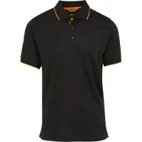 Regatta - Herenpolo, korte mouwen, model RG10810 (XL) (Zwart/Oranje accenten)