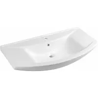 A&n&a aqualine Zero 97 Keramische wastafelmeubel wastafel 97x51cm, wit