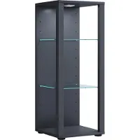 VCM GlasolM vitrinekast 3 planken antraciet.