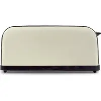 PRIXTON Bianca Pro, 4 sleuven, Wit, Polypropyleen (PP), Roestvrij staal, Knopbediening, Draaibaar, LCD-display, 1500 W