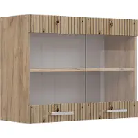 Vicco R-Line Glazen keukenkast – 80 cm Artisanaal eiken