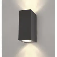 LEDVION - LED Wandlamp Helene - Antraciet GU10 - IP54
