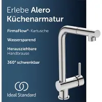 Ideal standard Alero keukenkraan, uittrekbare douchekop, waterbesparend – Chroom