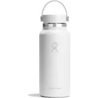 Hydroflask - Wide Mouth With Flex Cap 2.0 - Isoleerfles 946 ml, wit/grijs
