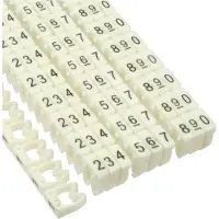InLine markeerclips (0-9) voor kabels | 4mm | 100 stuks | wit