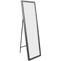 MISOU Passpiegel - Zwart - Marmerlook - Staande Spiegel - 44x126cm - Kinderkamer