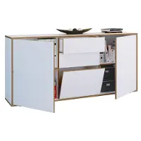 VCM Houten ladekast dressoir highboard dressoirkast kantoormeubilair Salia breedte 160 cm lade draaideuren
