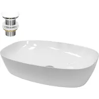LuxeBath Wastafel 605x380x140 mm keramisch wit
