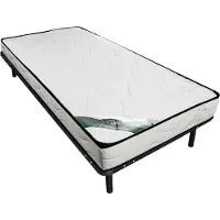 Vente-unique Set 90 x 190 cm lattenbodem + matras van schuim en tijk van bamboe - KANANI van NATUREA