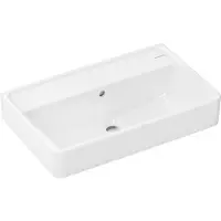Hansgrohe Wastafelblad Compact Xanuia, 600x370 mm, zonder kraangat met overloop, wit, 60214450