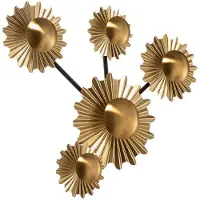 LINDBY Wandlamp Senmia, dimbaar, messing / goud, Woon-/ Eetkamer, metaal, Modern, wandlamp