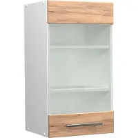 Vicco Fame-Line Glazen keukenkast – 40 cm Krachtige eik goud