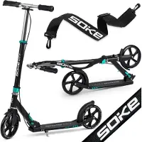 Soke City Scooter, zwart en turquoise
