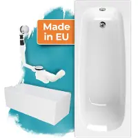 Calmwaters Original - Badkuip - 180 x 80 cm - Set badkuipdragers