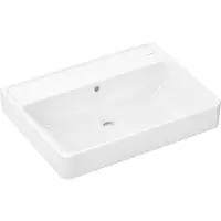 Hansgrohe wastafelblad, gesloten, Xanuia, 650/480 mm, zonder gat voor de kraan en zonder overloop, wit, 60254450