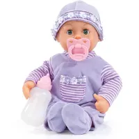 Bayer Design 93826AF, interactieve babypop, sprekend, met gesloten ogen, zachte body, 24 babygeluiden, 38 cm, paars