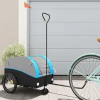 Prolenta Maison Exclusive - Fietsaanhanger, zwart en blauw, 30 kg, staal