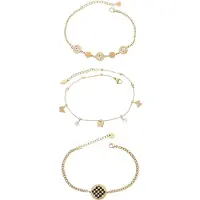 Faina Armband goud / zwart / transparant