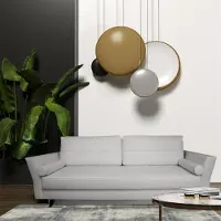 Fun-Möbel Bank Designersofa SYLVIE, 3-zits met slaapfunctie, verkrijgbaar in diverse kleuren