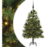 Syfax Kunstmatige Scharnier Kerstboom met Cones Groen 150 cm