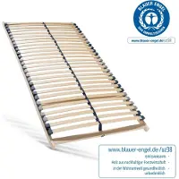 NovaSleep Lattenbodem 140x200, ergonomisch 7-zone lattenbodem met een stevig frame van beukenhout, 28 latten, geproduceerd in Duitsland, zelfmontage, draagvermogen ca. 150 kg, flexibele verenlatten