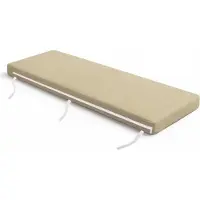 Ferocity - Tuinbankkussen 220x25 cm - Weerbestendig & Waterdicht - Bierbankkussen Zitbankkussen - Bevestigingsriemen - Polyester - Beige