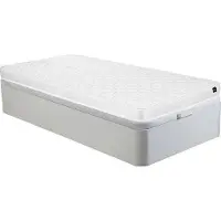Vente-unique Set 90 x 190 cm bedbodem met opbergruimte, wit + matras van schuim van 15 cm dik - DANAE II van YSMÉE