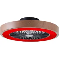 Brilliant Plafondventilator met LED lamp | Slimline | Ø 49 cm | RGBIC + 3000-6500K | Hout | 40W |
