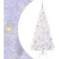Syfax Kunstkerstboom met 300 LED Wit 180 cm PVC en staal