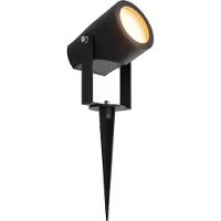 LEDVION - LED Prikspots, Zwart, IP44, 1W, 3000K, 1M Kabel, Tuinspots Buiten