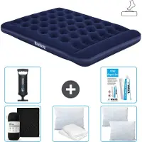 Bestway luchtbed - 2 personen - 152 x 203 x 28 cm - Blauw - Inclusief accessoires
