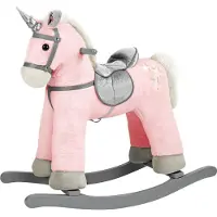 Bino Schommelende Eenhoorn, roze