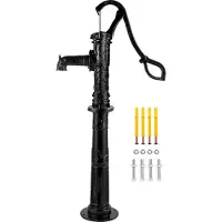 Vevor Waterpomp Handpomp 40x15x68cm Gietijzer Tuinpomp Lengte Wateruitlaat 22cm Handmatige Waterpomp Handdrukpomp Heeft Een Breed Scala Aan Toepassingen Waaronder Familievijvers Binnenplaatsen Tuinen