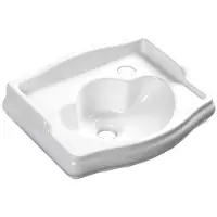 Sapho Kerasan Retro - Keramische fontein 41x30 cm, met kraangat rechts, zonder overloop, wit 103301DX