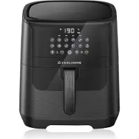 CoolHome AF23 Airfryer XXL Deluxe - 6,5 Liter - Hetelucht friteuse met Keramische coating - zwart