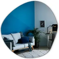 Coloray Spiegel - Asymmetrische Spiegel - 47 cm x 48 cm - Spiegel Asymmetrisch - Spiegel Voor de Woonkamer - Spiegel Onregelmatig - Spiegel Met Onregelmatige Vorm - Moderne Wandspiegel